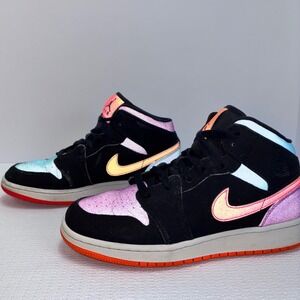 Nike Air‎ Jordan 1 Mid CANDY Sneakers SE Color Changing Youth Size 6 Shoes